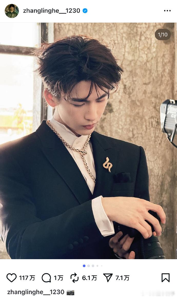 张凌赫统一全球审美张凌赫海外有多火ins单条20小时破百万、5条百万赞