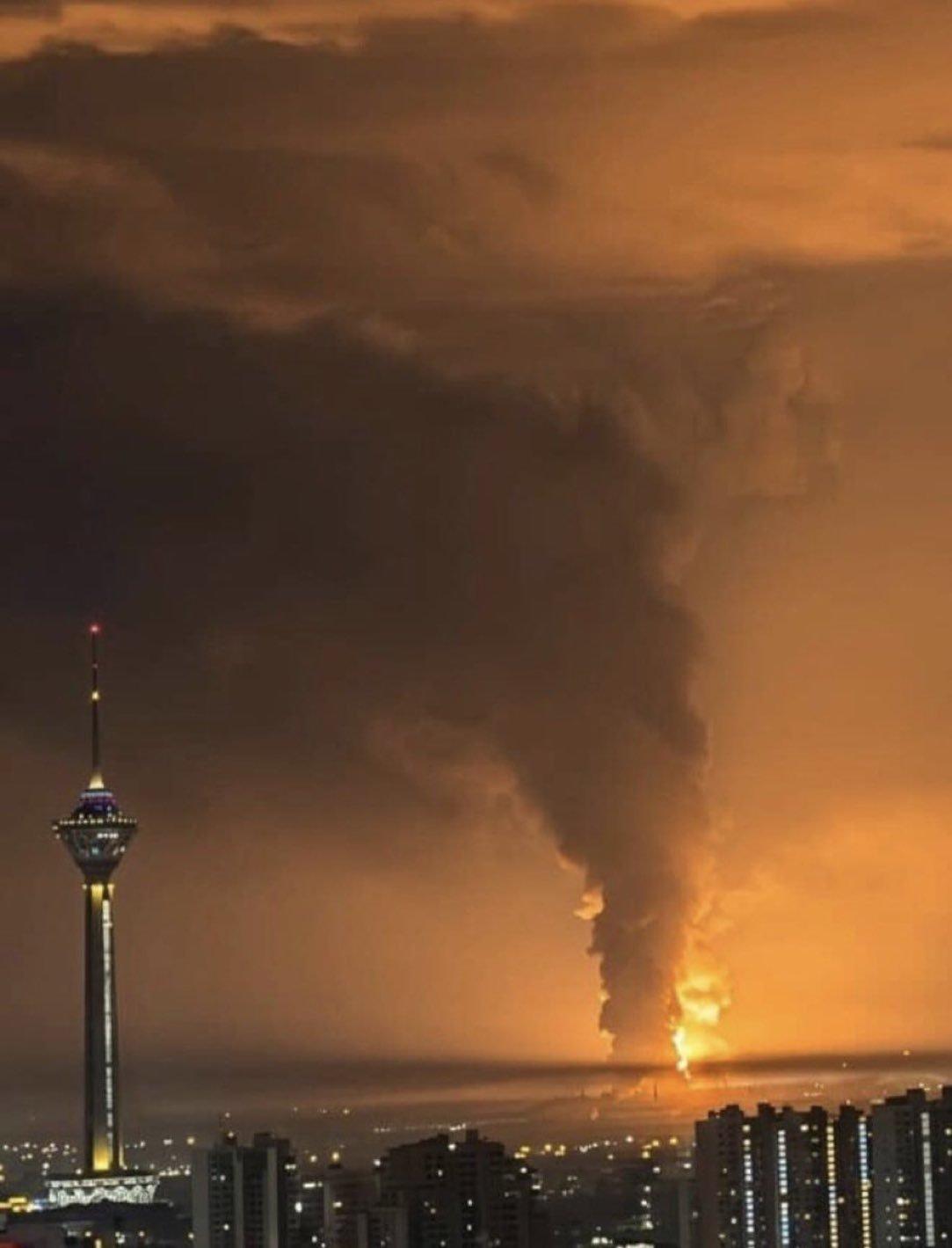 你知道这些烟雾都飘向哪里吗？！伊朗炼油厂燃烧产生的烟雾已经到达大气层高层，特别是