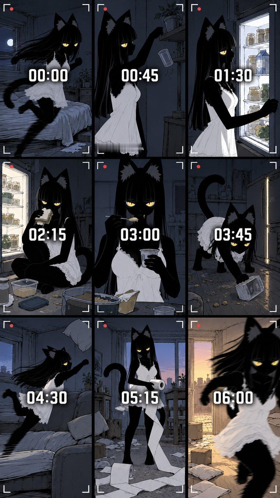福瑞黑猫的一天by犬魔人​​​