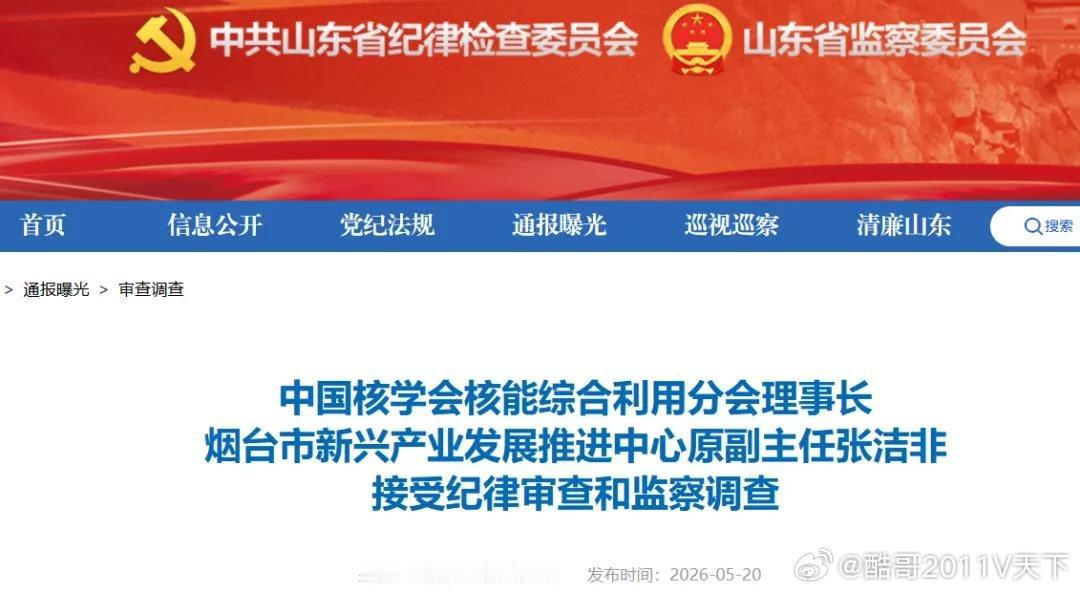 微博知名博主张洁非被查张洁非被查烟台爆料反腐倡廉中国能源报据烟台市纪委监委