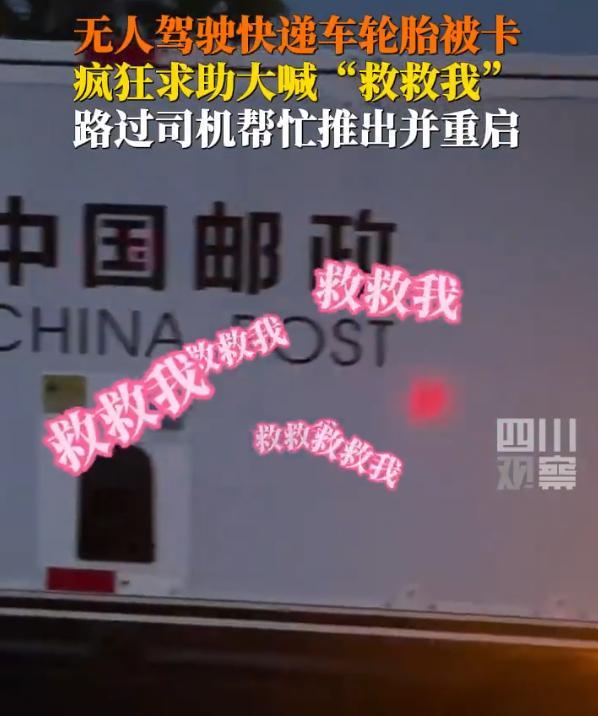 河南南阳，一对夫妻晚上回家时听到有人在喊“救救我”，走近一看，才发现是无人驾驶快