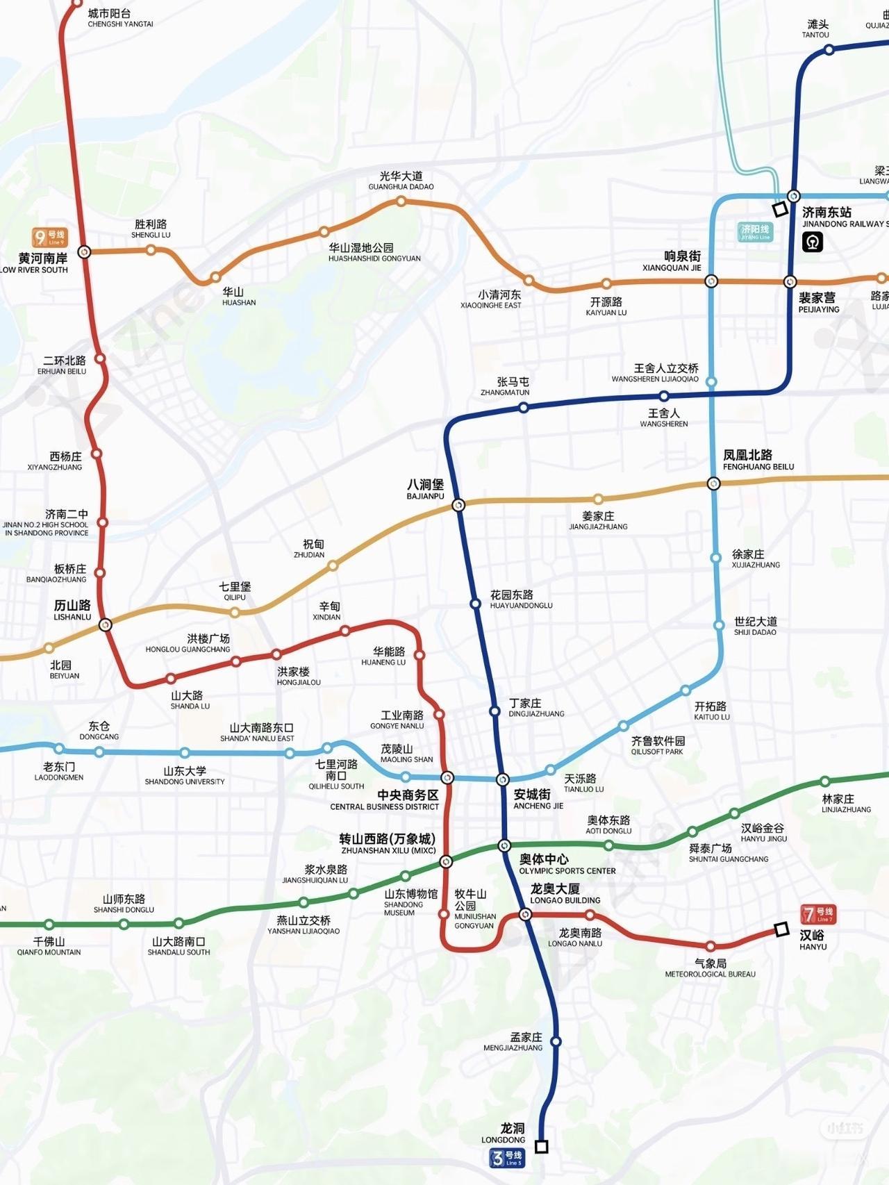 济南，7号线的最重要意义是连接龙奥和起步区，这条线是大红色的，地铁红色代表什么？