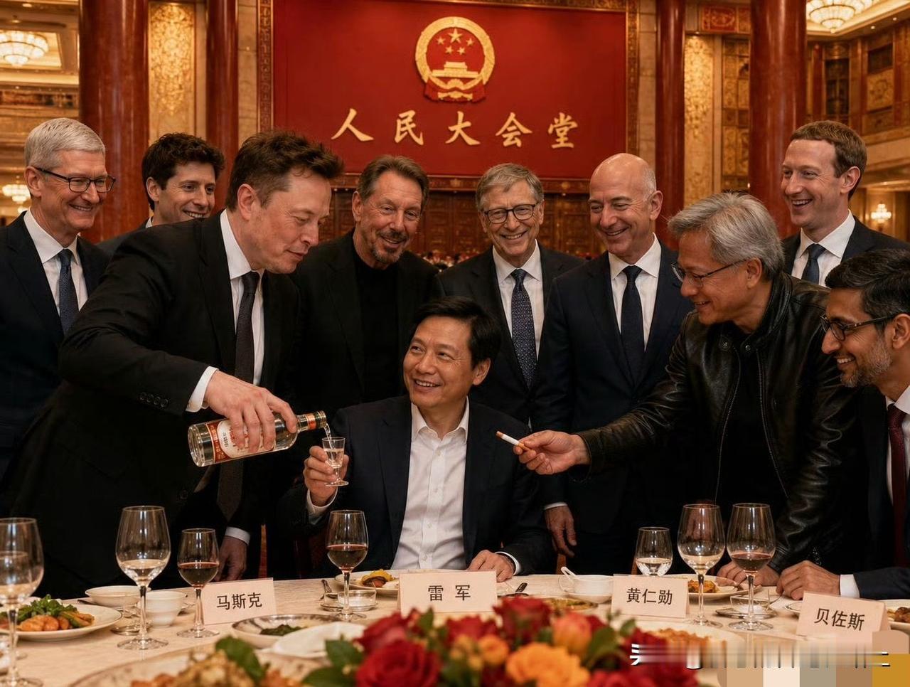 有人说，有些人想象的合影画面，应该是这样的然后呢？也不过只是想一想罢了