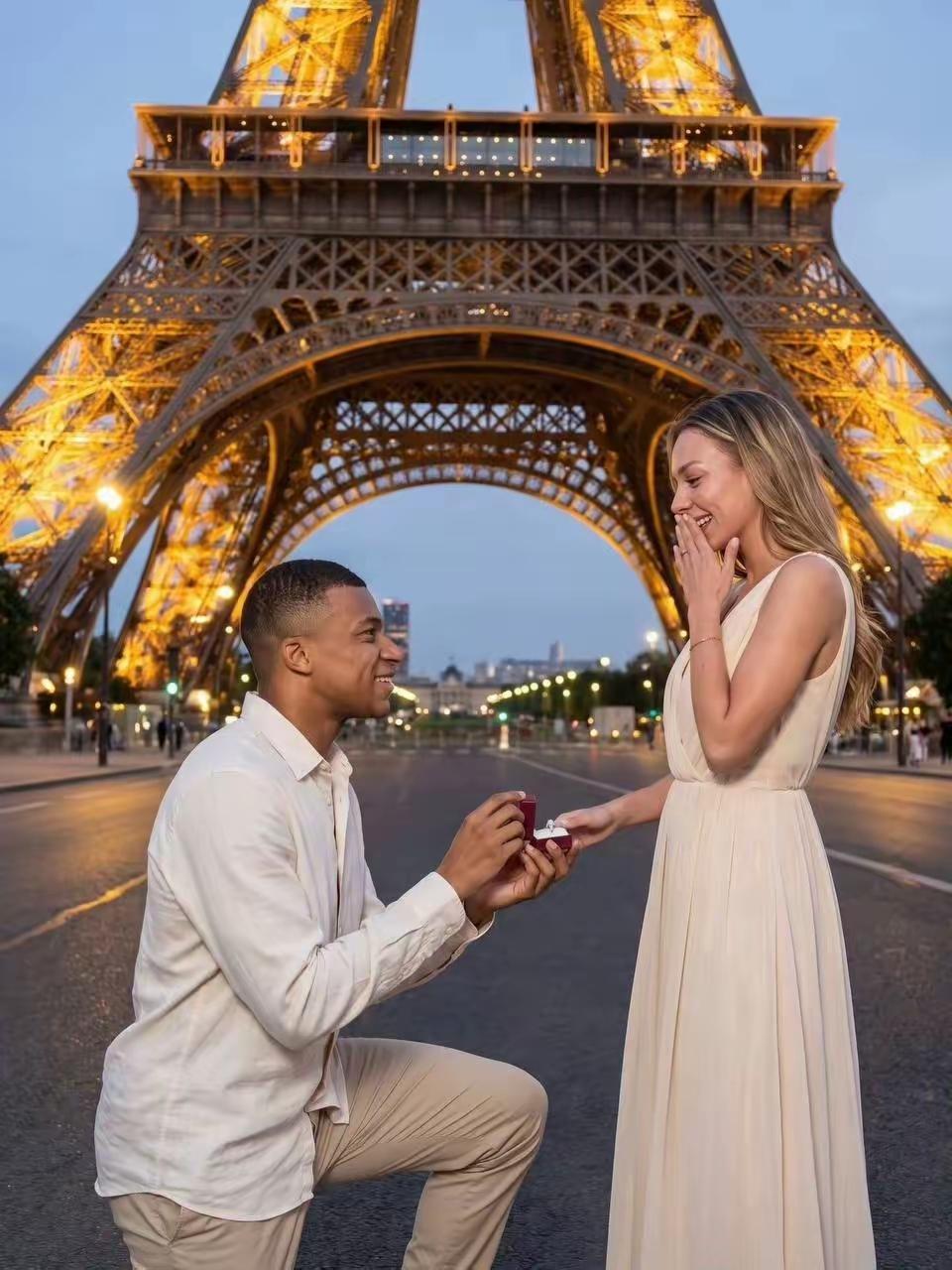 王铎：姆巴佩向西班牙女明星求婚
