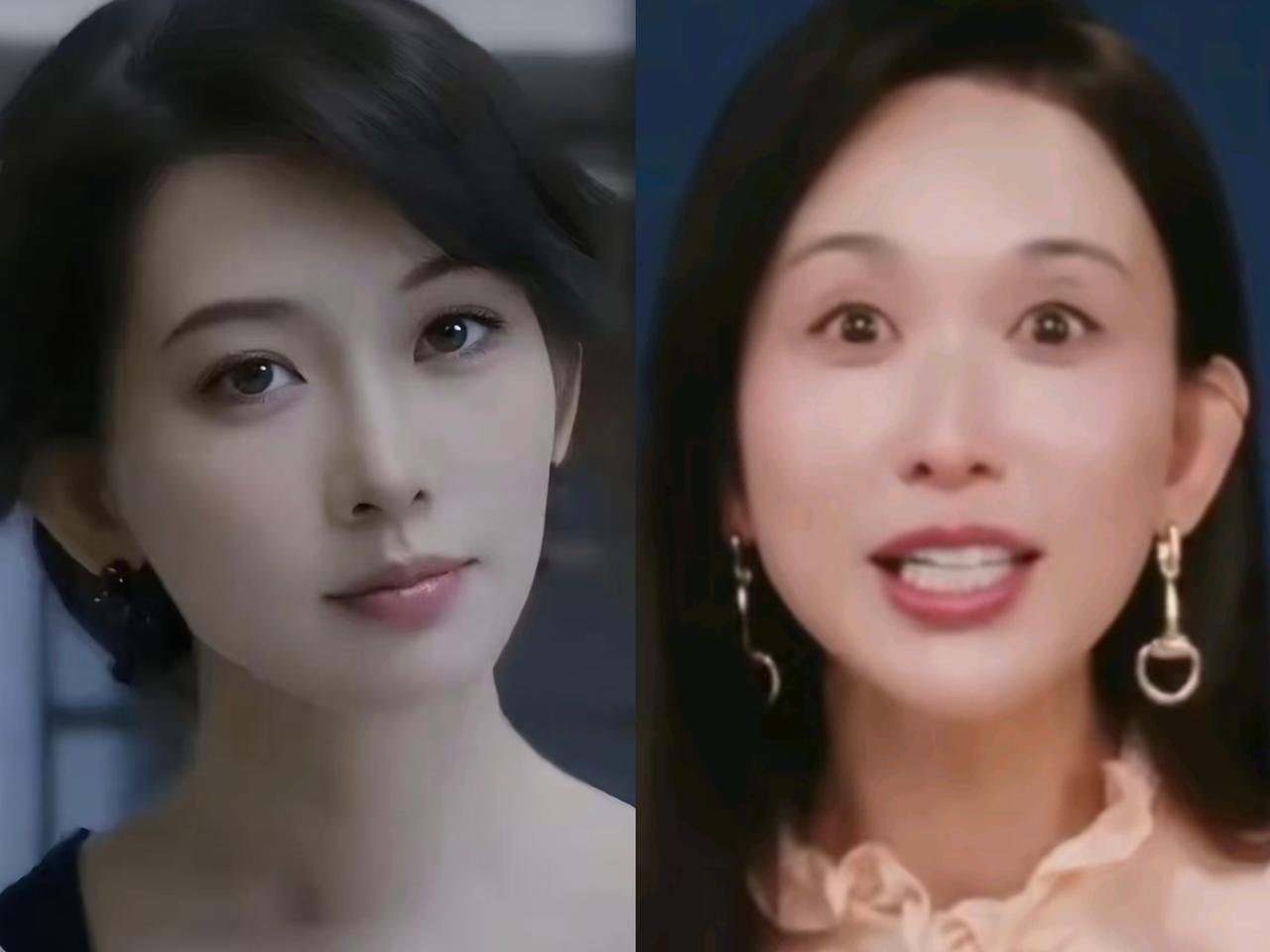 不仅鼻子塌了、颧骨高了，就连眼睛、和脸型都发生变化了，可就算是这样，现在的林