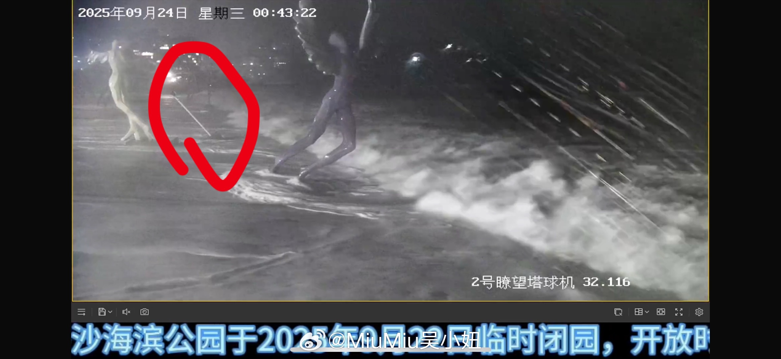 台风桦加沙减弱至十六级好小众的词语～睡觉前看看海边监控～下午看图二的摄像头杆子还