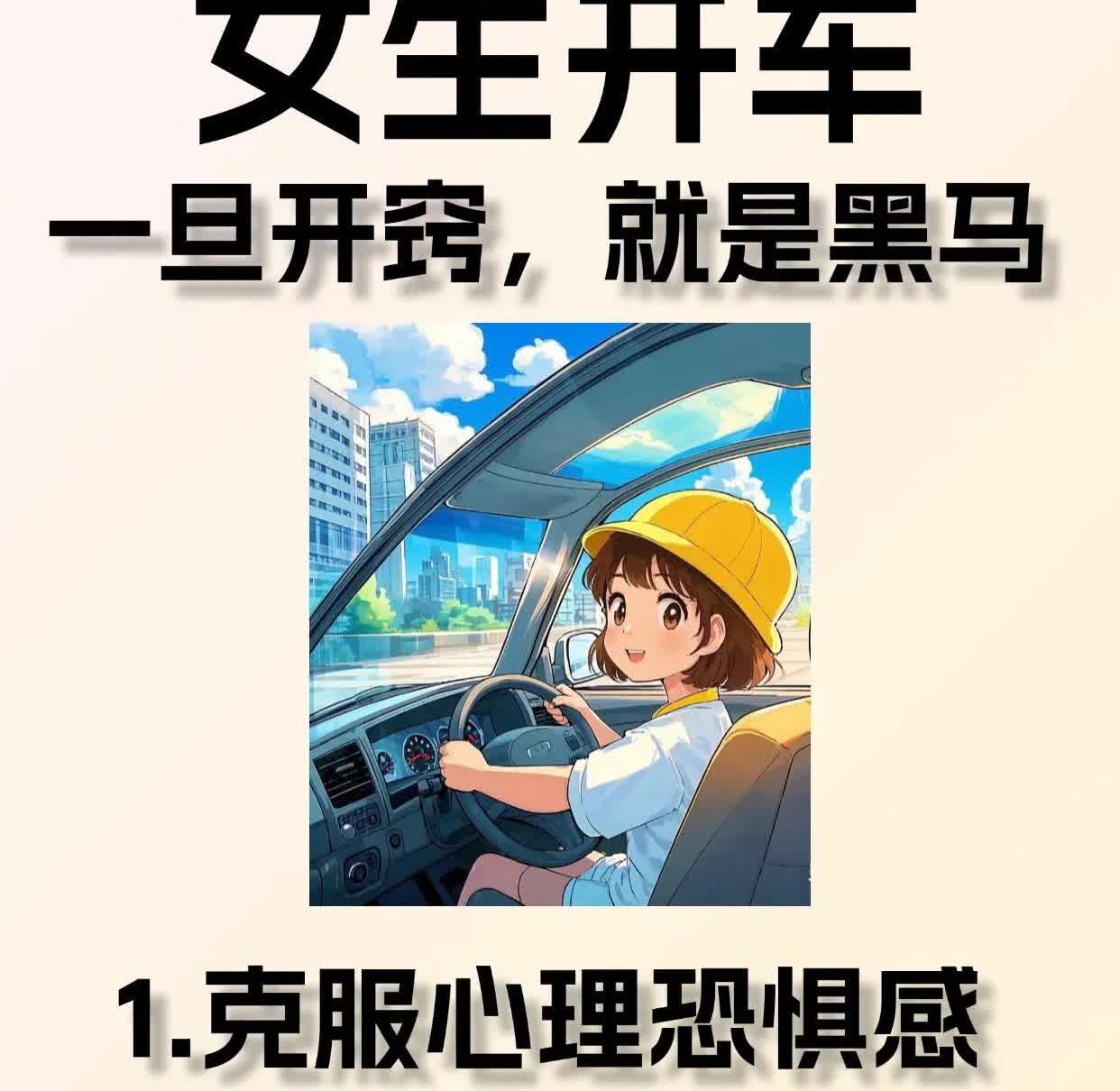 女生新手开车紧张怎么办？一定要看完！新手开车难免会紧张慌张，这些主要是自己开