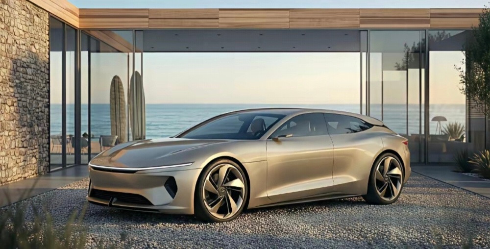 华为启境第一款车实车照，来了！启境的猎装轿跑，无框车门，一体式座椅，L3华为乾崑