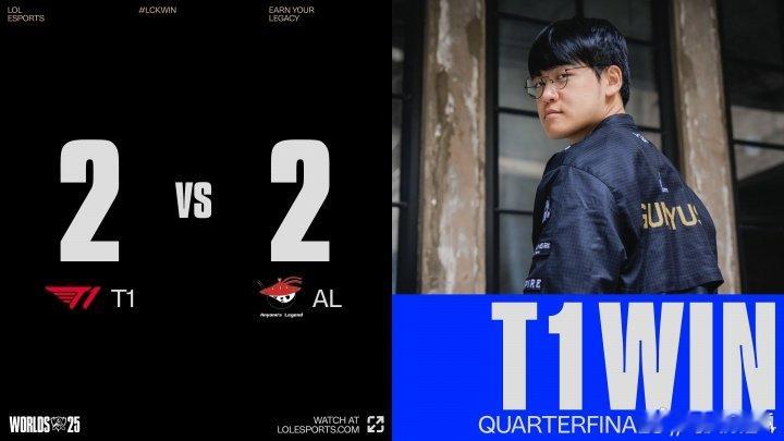 AL打满T1圣枪哥铁男又是韩式剧本?T1在面对LPL队伍落后情况下再度将比赛拖