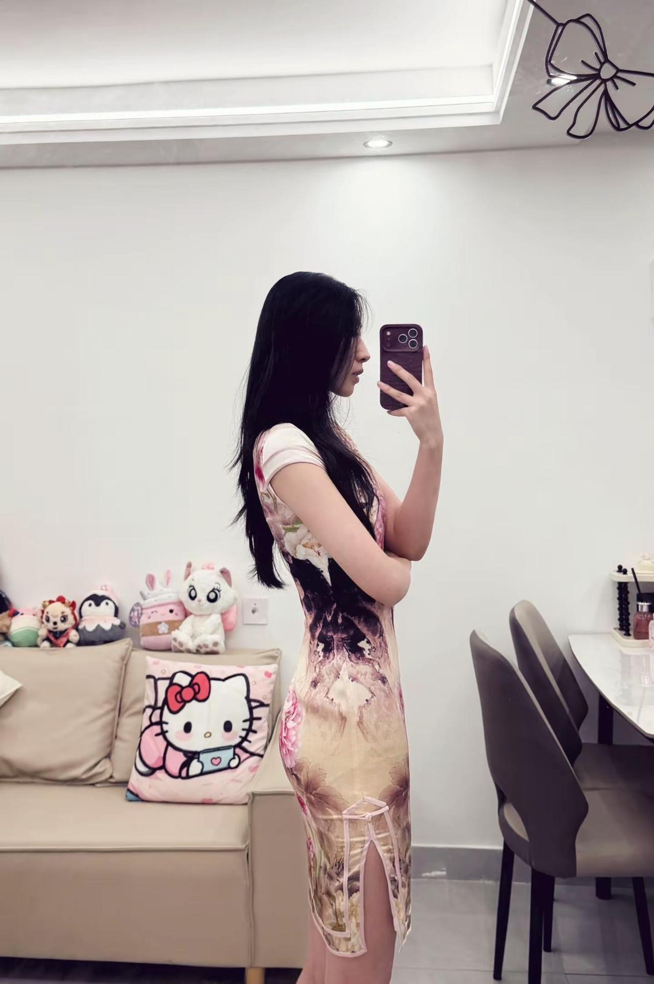 旗袍穿搭对镜拍