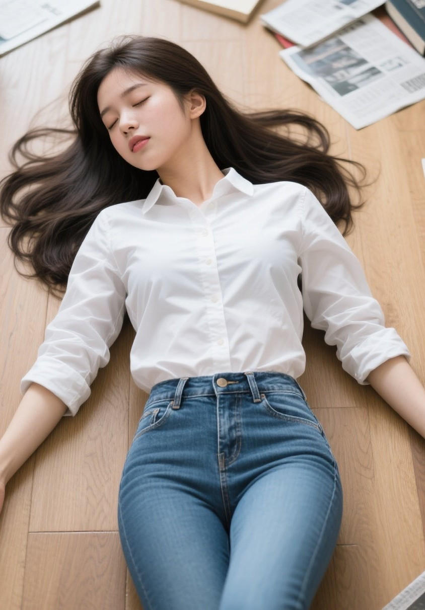 慵懒少妇闭眼小憩惹人怜