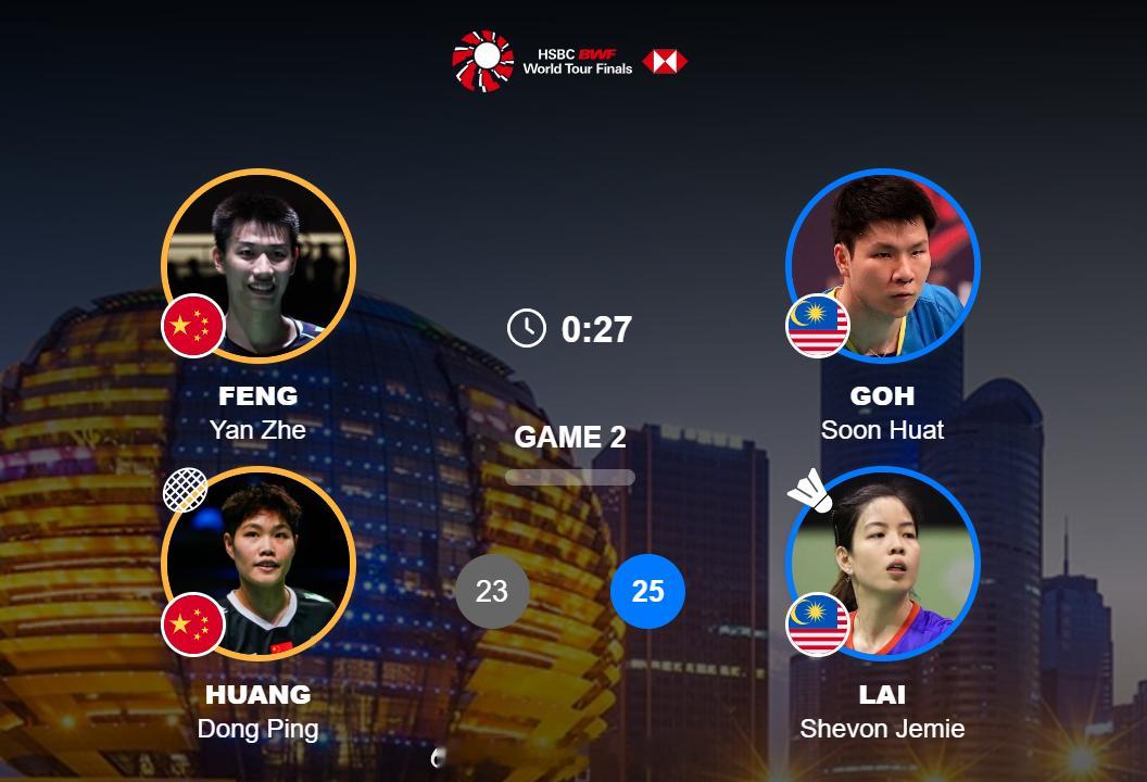 2025年世界羽联年终总决赛混双B组冯彦哲/黄东萍23-25吴埙