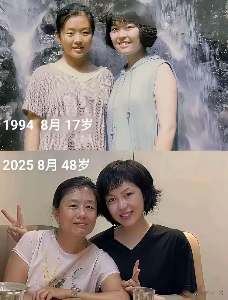 很显然，生活的好坏让三十年的变化都写在脸上了。大家猜一下，是不是这样？左边的