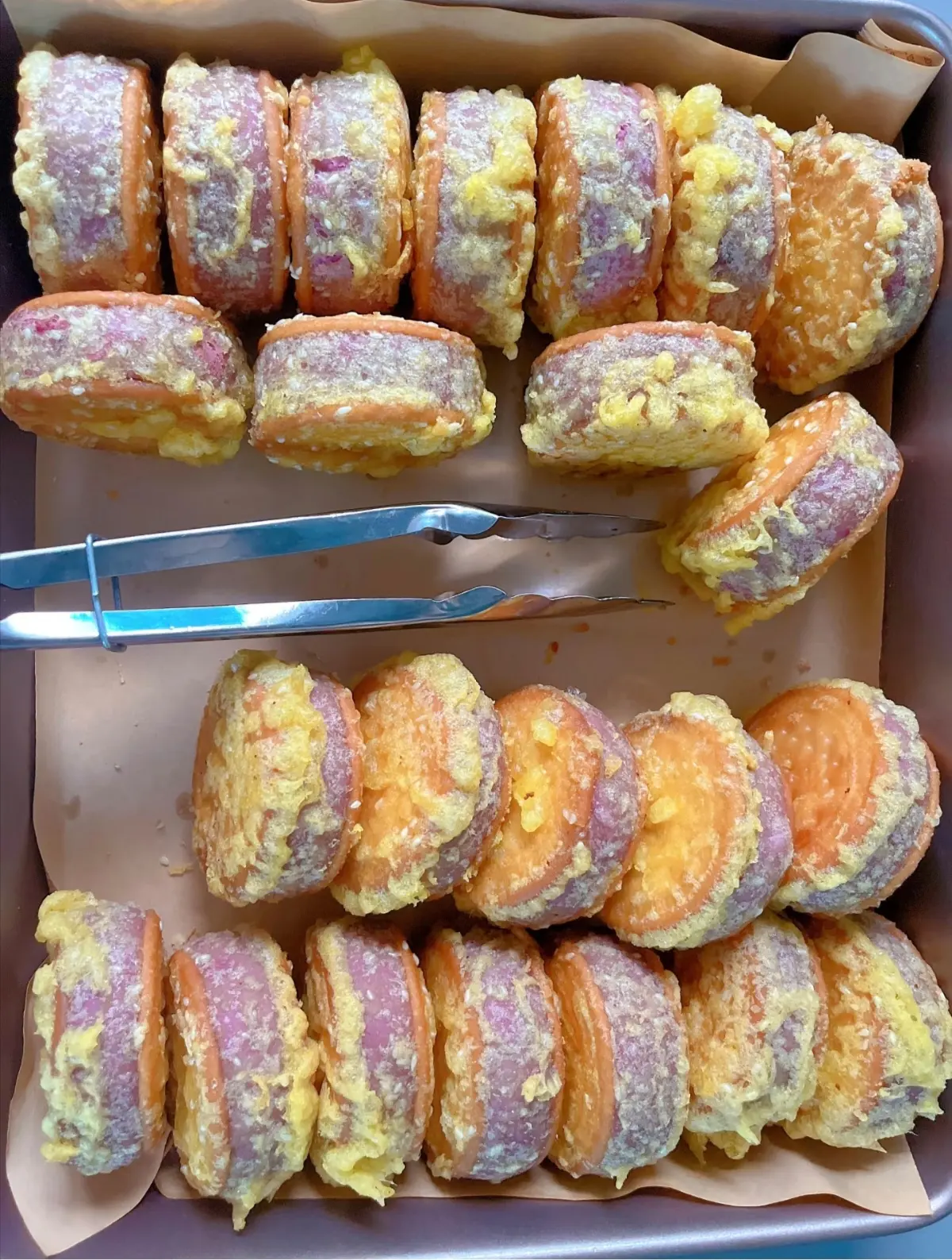 这个芋泥饼看着超级好吃哦