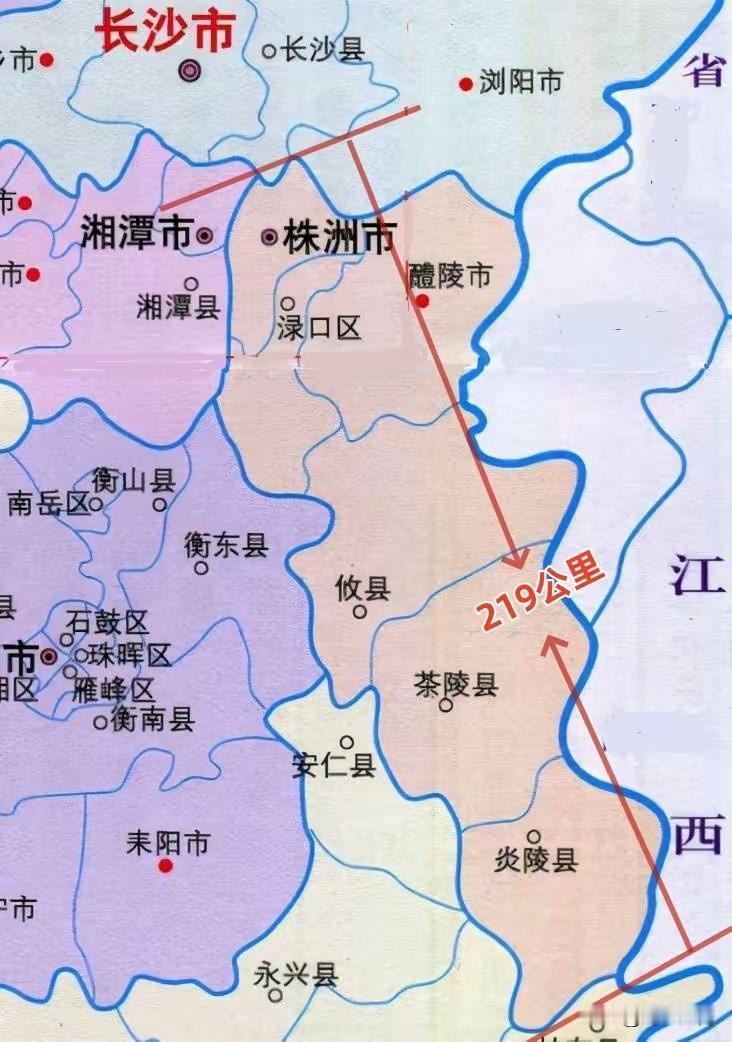 估计好多株洲下属县的人都没去过株洲城区!株洲南北距离219公里,而城区又在最北