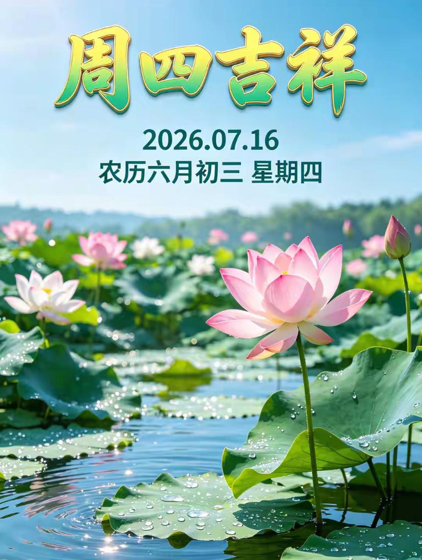 🌺2026./7月16日，伏天多恬淡，四季久平安🌺🌿🌸长夏的晨曦，赠