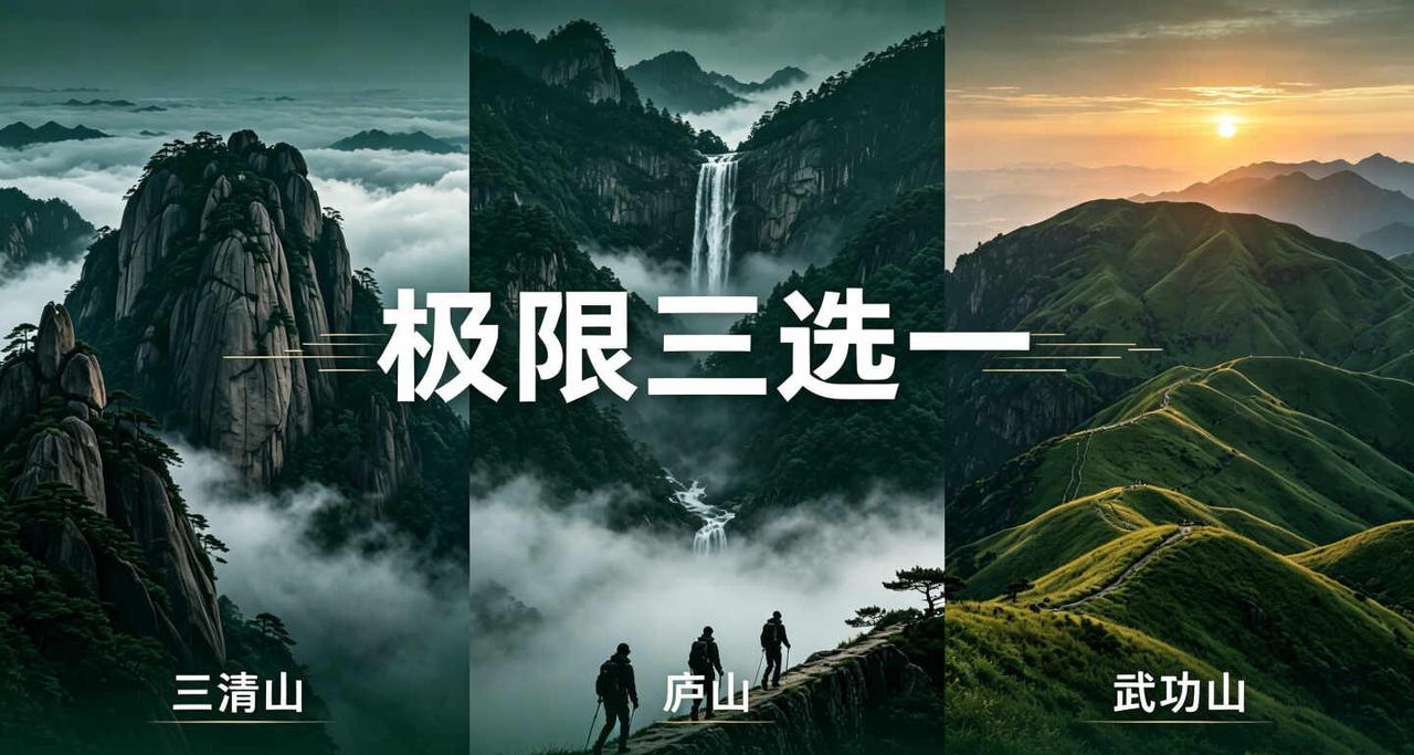 🔥极限三选一：武功山、三清山、庐山8月出发，去过的朋友们推荐一下，极限三选一