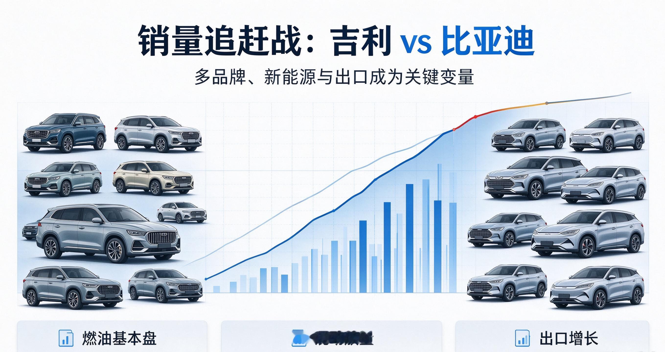 国内最有希望追上比亚迪销量的车企，为什么是吉利？很多人说比亚迪短期很难被撼动，但吉利是目前最有机会实