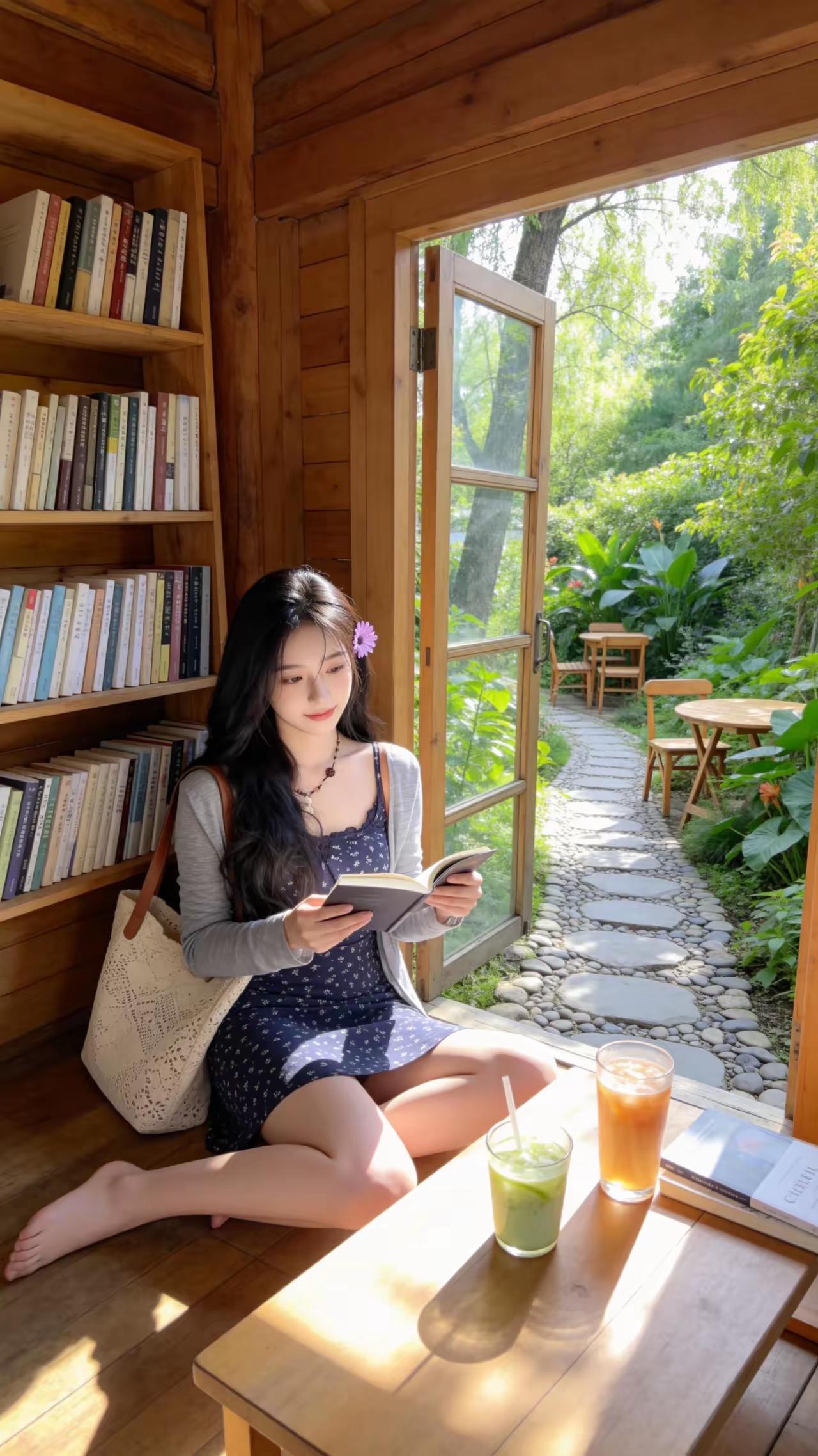 静坐书香里，悠然见南山。