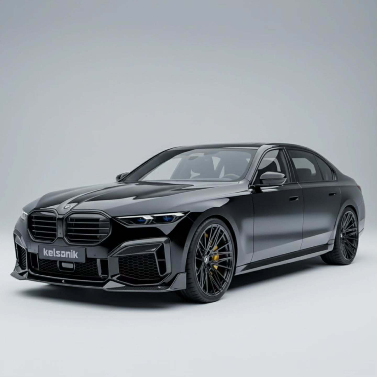 黑色涂装的中期改款7系更霸气bmwsky宝马7系