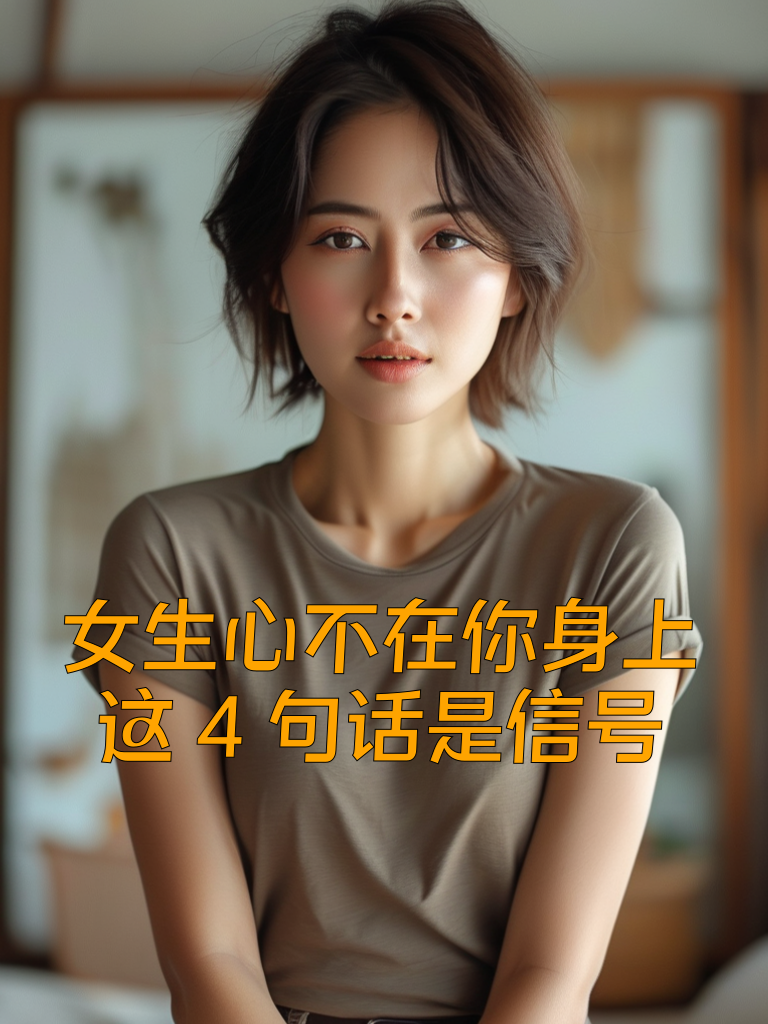 女生心不在你身上，这4句话是信号