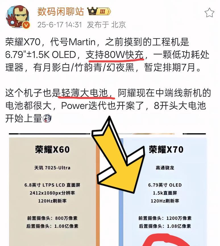 荣耀的千元机X系列一直挺受欢迎，这次X70系列升级特别大，不仅电池容量增加到78