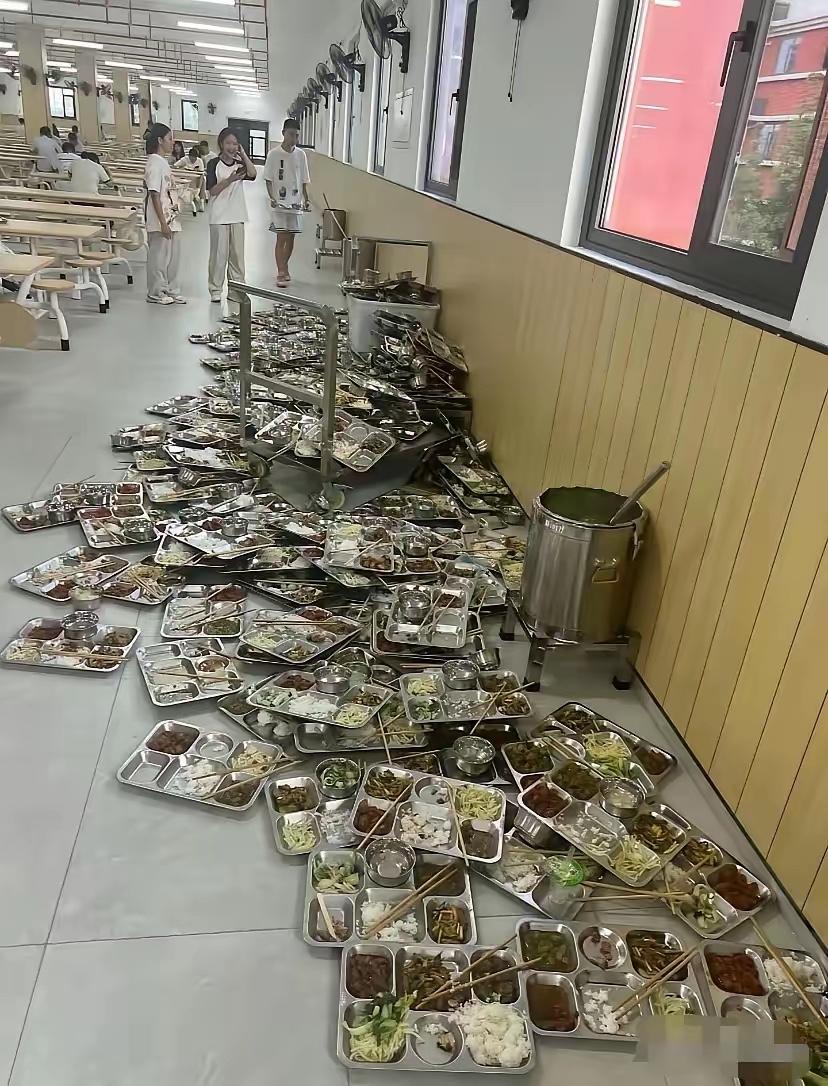 我真的炸裂了，这也太浪费了，现在的孩子你说咋说好呢，平时挑食惯了，去到学校也这么