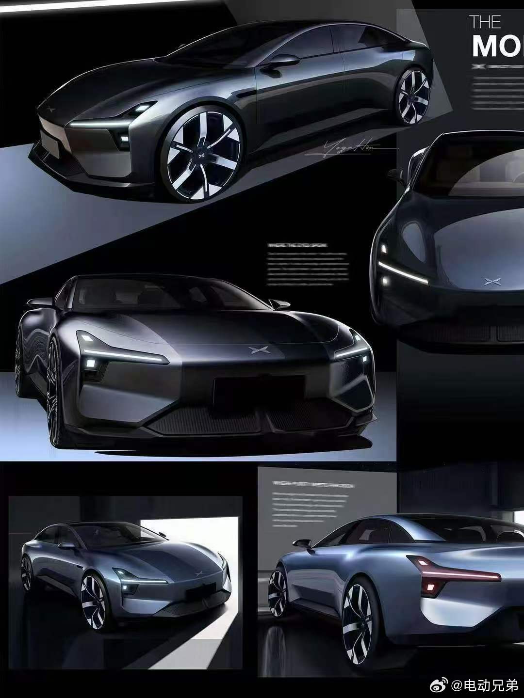 这组小鹏mona设计图帅呆了，我开始期待mona以后做小跑车了，保时捷911T