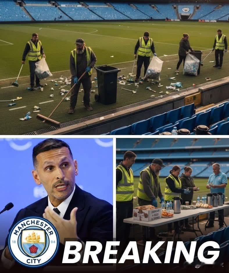 曼城不仅仅是一家俱乐部！曼城近日发布特殊招聘：周末比赛后由无家可归者清理球场，时