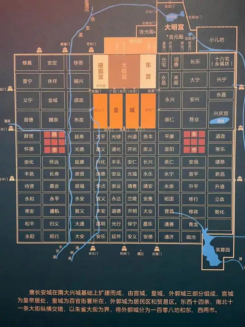 唐长安城有108坊，是当时世界城市建设规模最大，规划最整齐的城市，每个坊自成一体