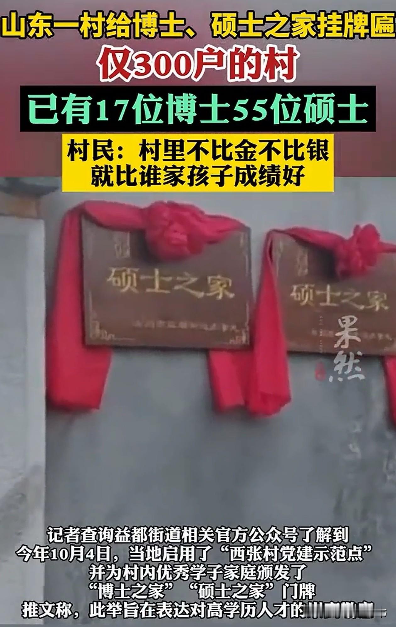 牌面拉满！山东潍坊一女子路过一个小村子，发现不少村民家大门上都挂着明晃晃的牌匾，