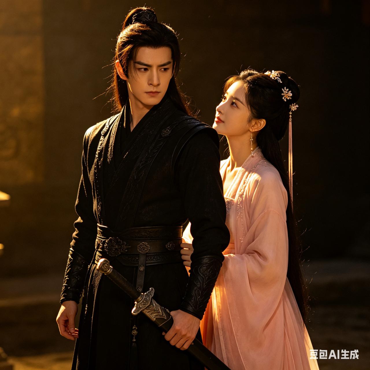 古道，侠客，面馆。女孩怯怯地靠近，对侠客说：“相公，你可以赏我一碗面吃吗？吃完