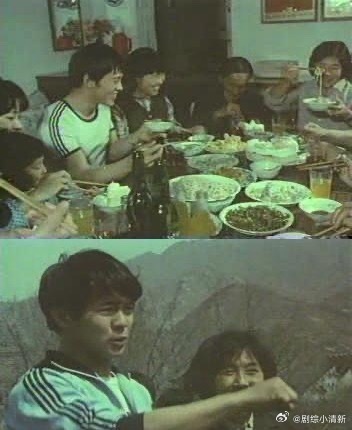 少年时的李连杰意气风发，一家人吃饭好气氛。年轻时的利智很妩媚，如今他们都老了，夫