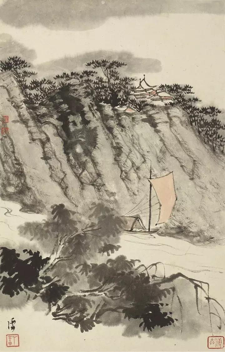 1932年十月，那可是书画界值得铭记的时刻，张大千和溥儒（心畬）合作绘制了山水册
