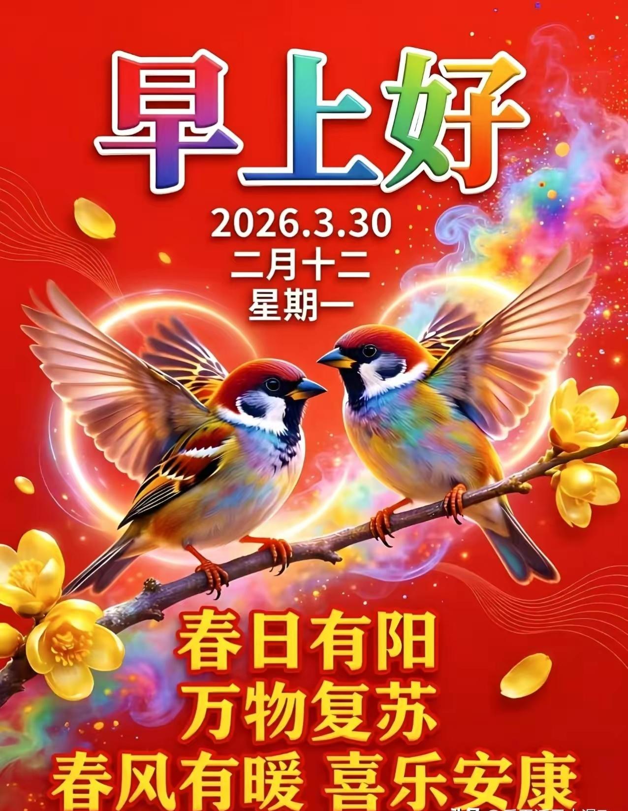 清晨的阳光温柔洒落，新的一天悄然开启～愿你带着好心情出发，抛开烦恼与疲惫，事事顺