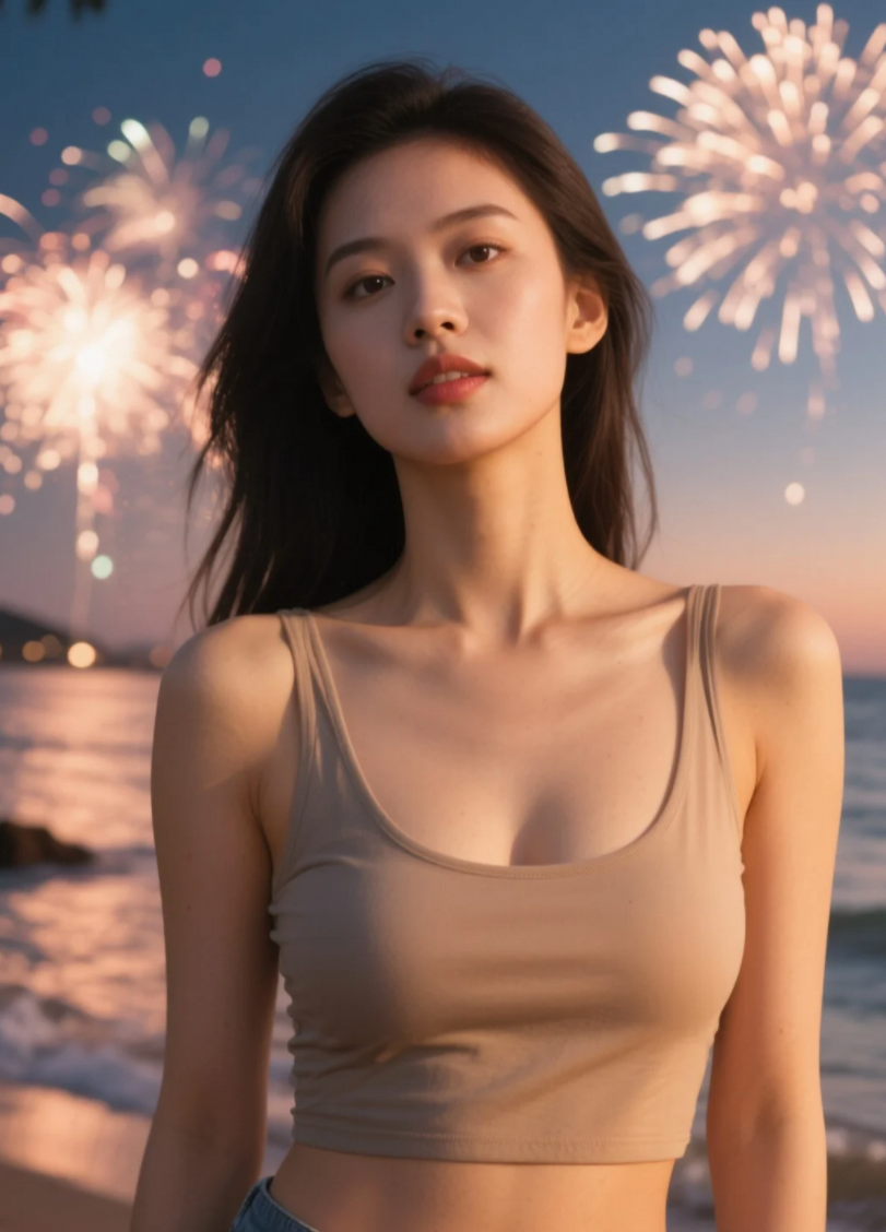 当潮汐开始倒数，烟花在我身后绽放