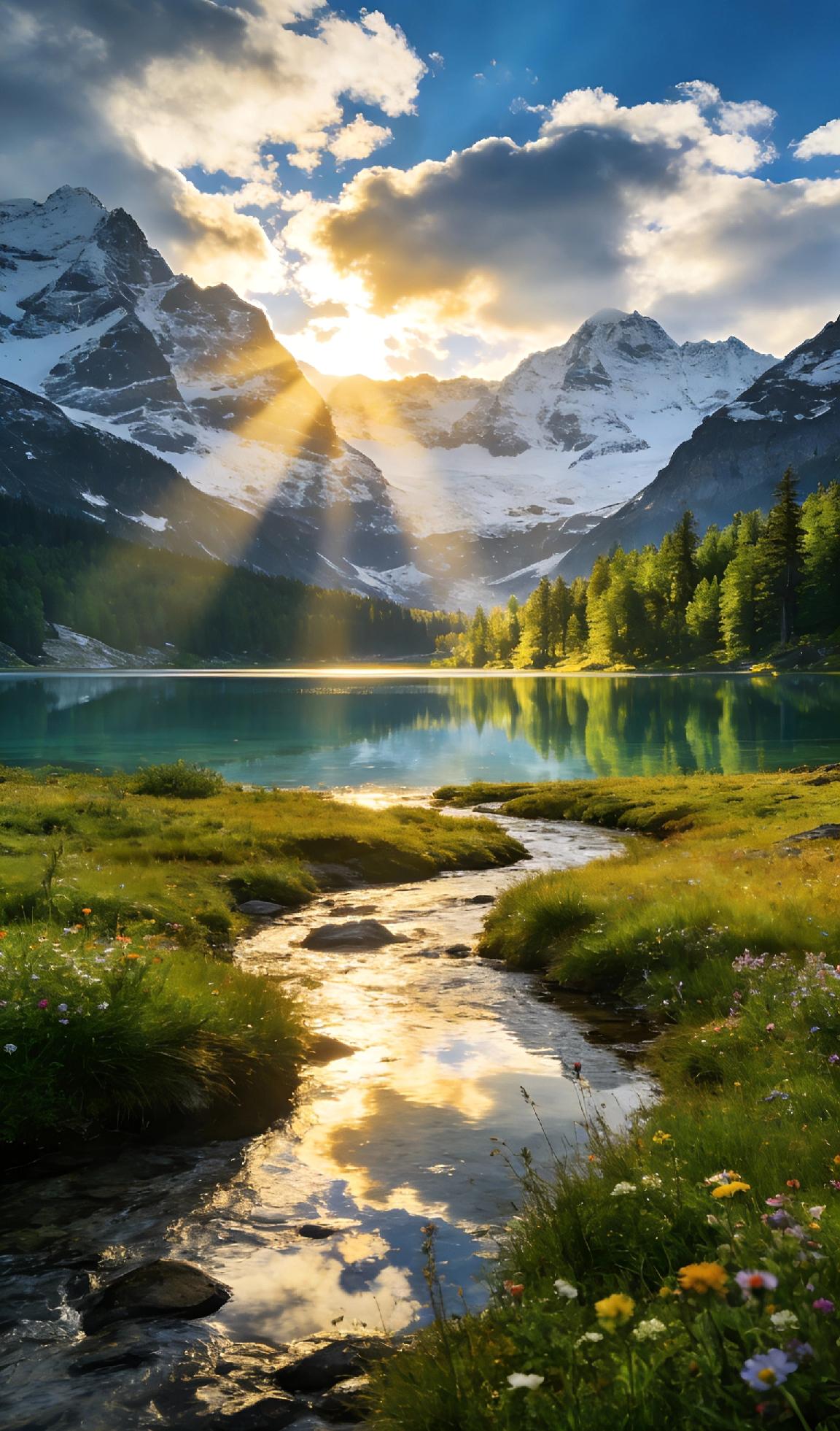 大自然壁纸合集简介六张超高清自然壁纸，把山川湖海、云海霞光、森林溪流、雪山