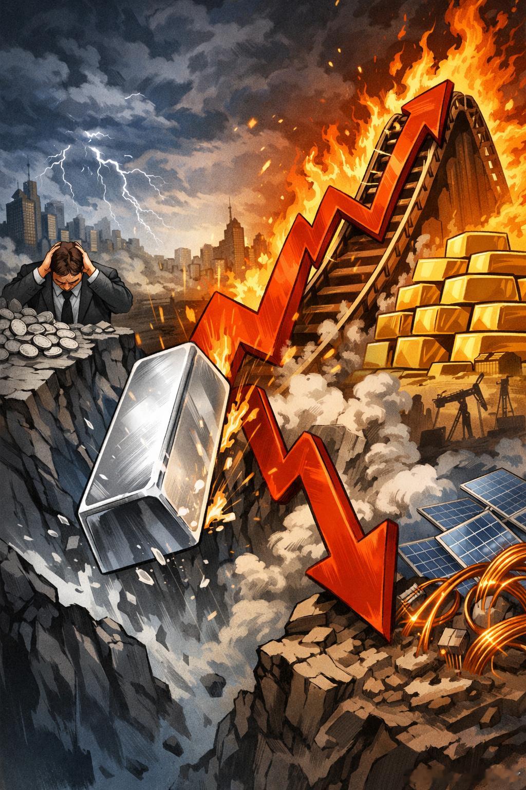 白银倒V惊魂：极端行情的“最后一冲”，还是大周期的中场回撤？周一的白银把市场情绪