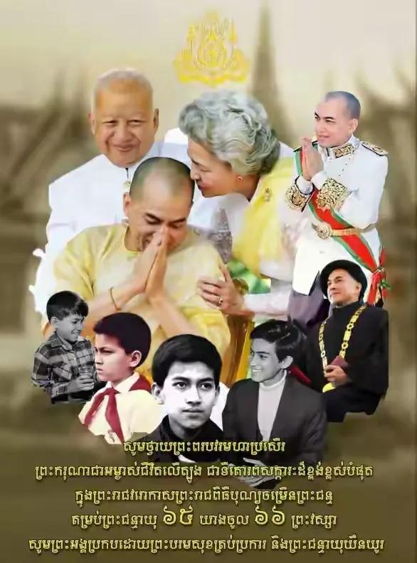 这张相片集结了西哈莫尼国王的前半生，从英俊的少年王子到善良温和的柬埔寨国王。西
