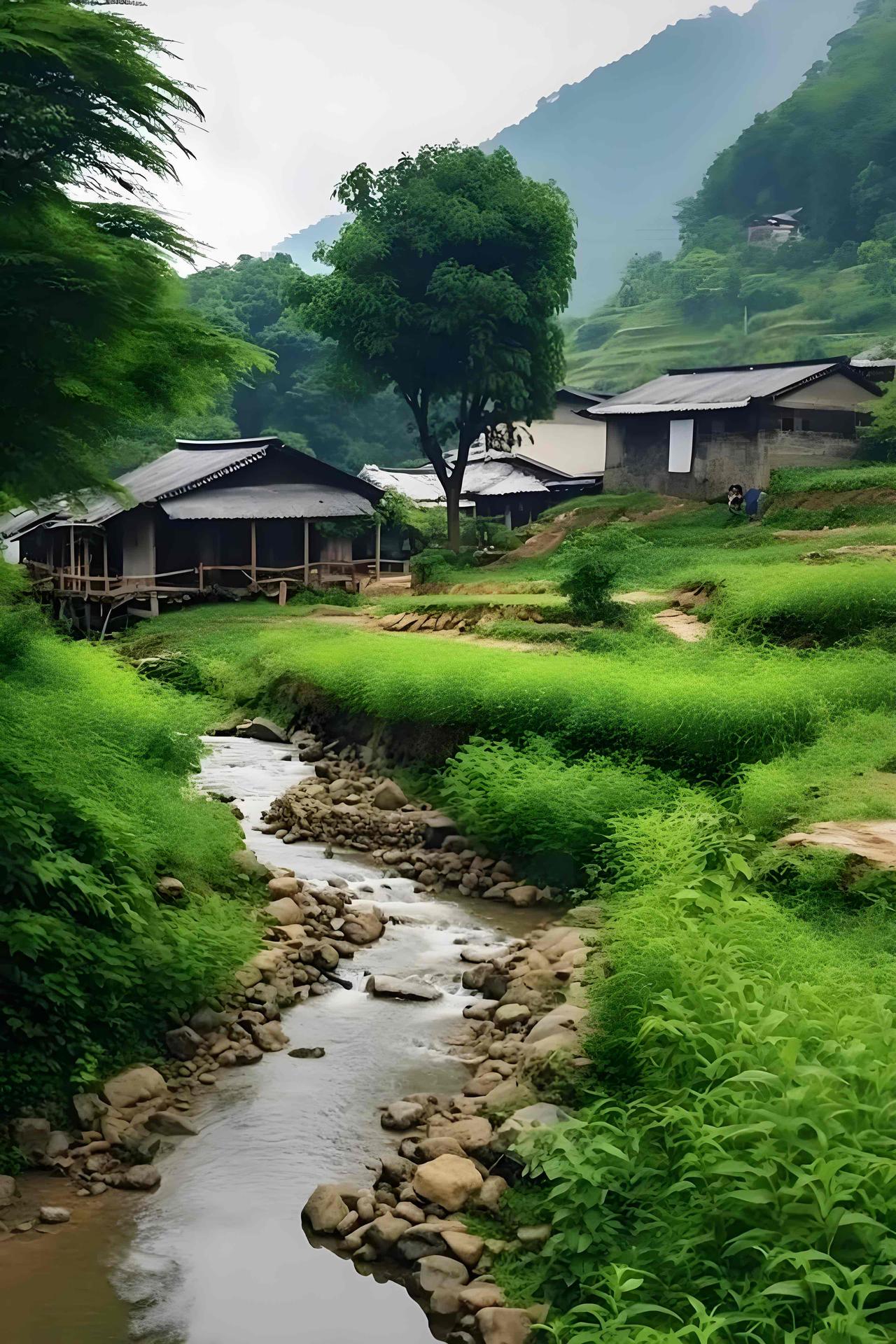 从前，山中有一个小村庄。村民若要外出，必须翻越一座小山。为了一劳永逸，大家决定挖