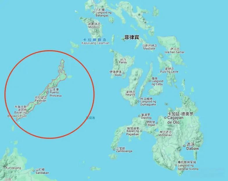 菲律宾的巴拉望岛，一万多平方公里，印尼的纳土纳群岛，两千多平方公里，森林淡水啥都