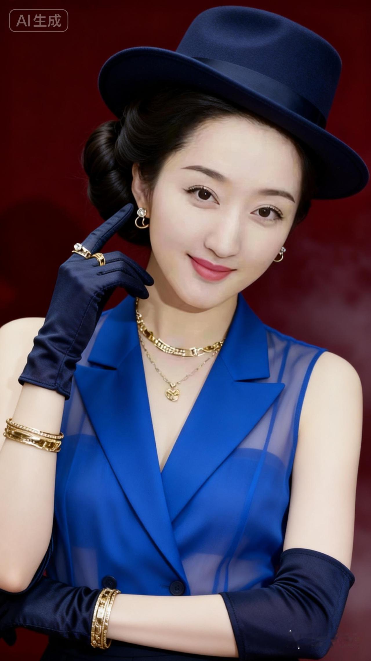 优雅蓝调，复古风穿搭，尽显女性魅力！💃🏻✨