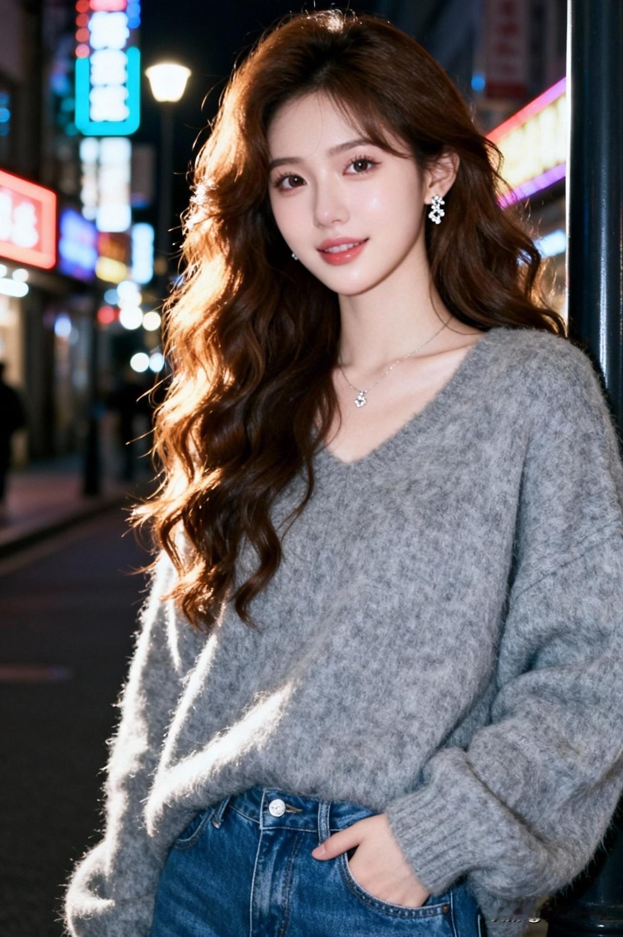 夜色阑珊处，佳人倚栏时。