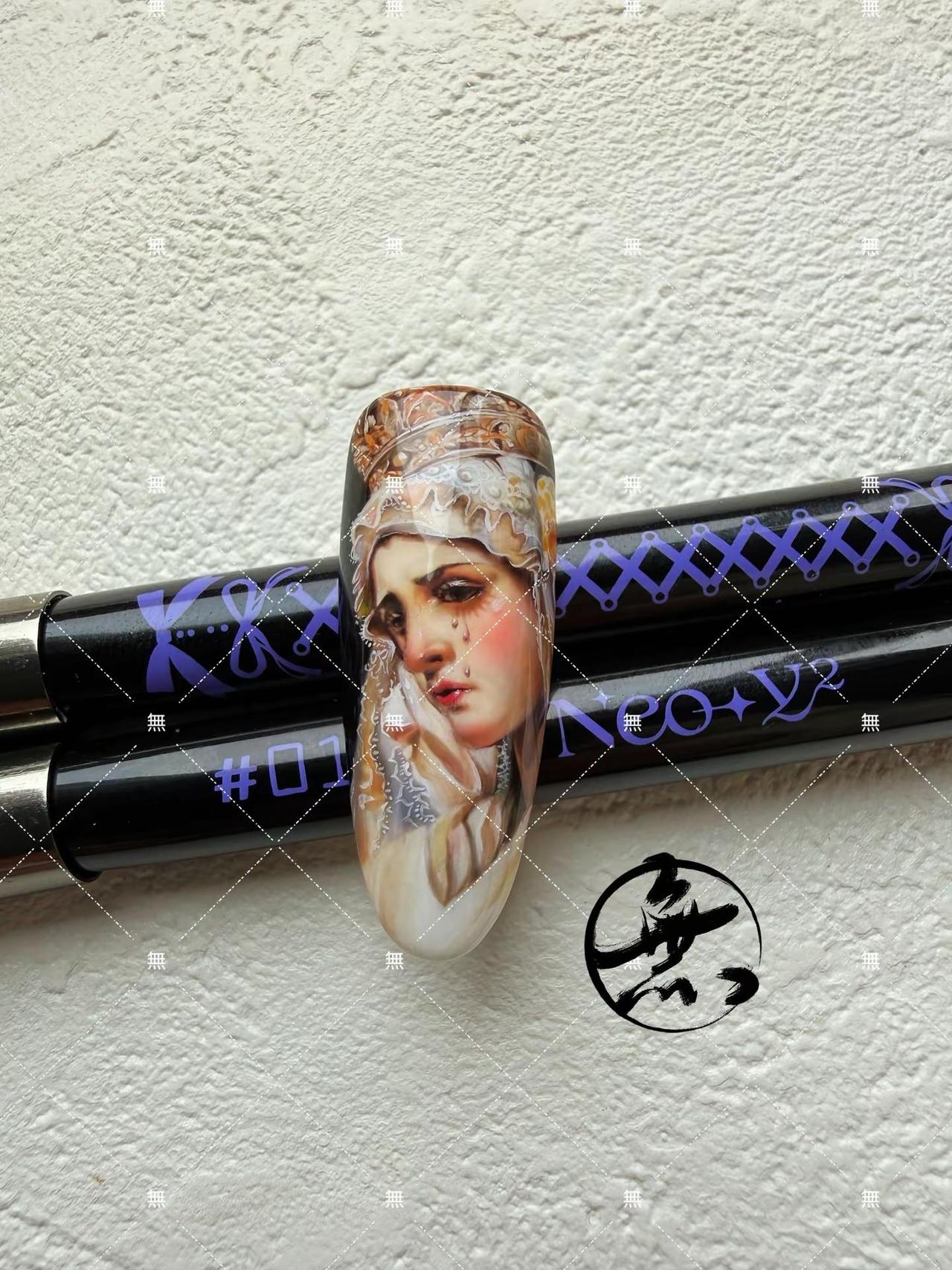 美甲彩绘。美甲痛甲穿戴甲美甲彩绘