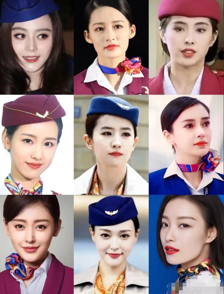 九个女明星空姐造型，谁的你心中的top1！