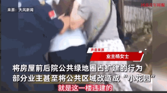 严查到底！”7月8日，陕西西安，一处小区里的一楼业主，纷纷把小区里的公共绿化改造