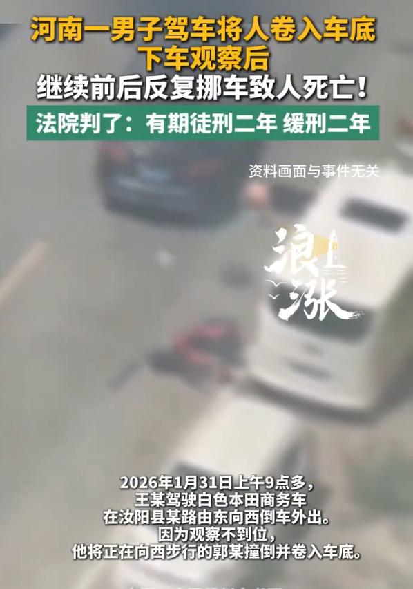 “离大谱！”河南洛阳，男子驾车倒车时，因观察不到位将一名行人撞倒并卷入车底，下车