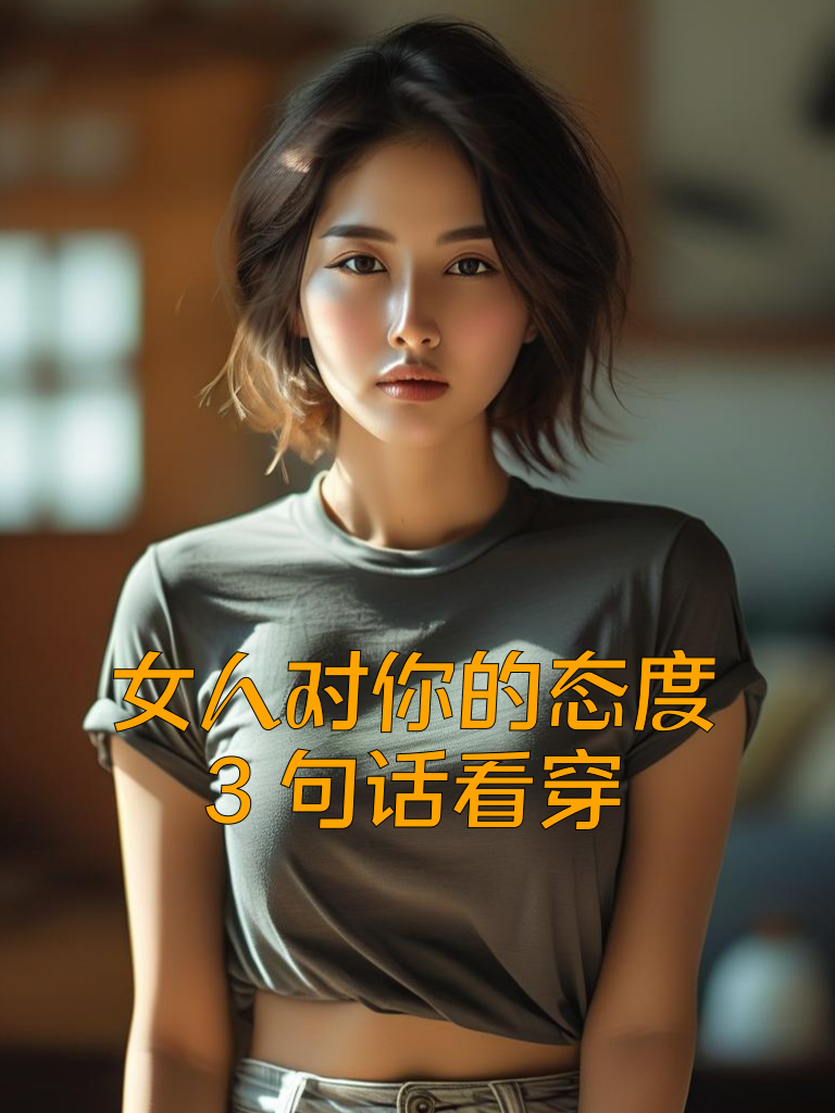 女人对你的态度，3句话看穿