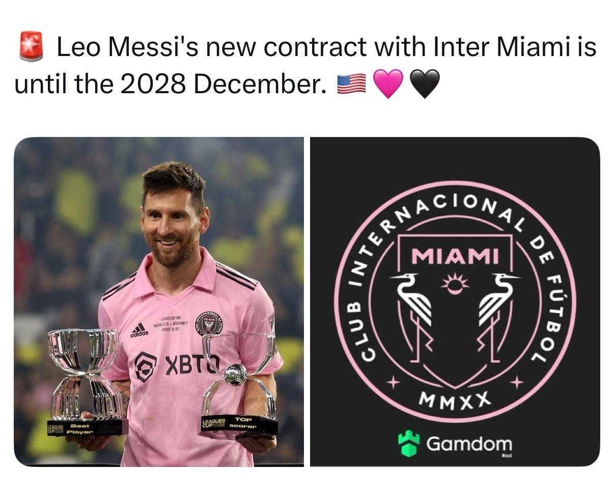 本来都准备睡了说是续约到2028年12月了[笑着哭]好消息是至少能看梅西踢球到2