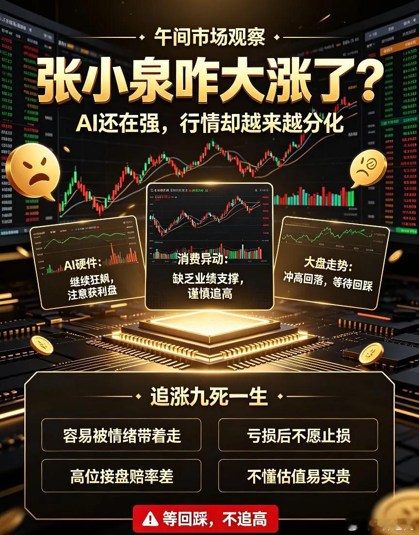 8.28日午评:张小泉咋大涨了?A股好魔幻!普通散户为何不要追涨？①今天上午AI